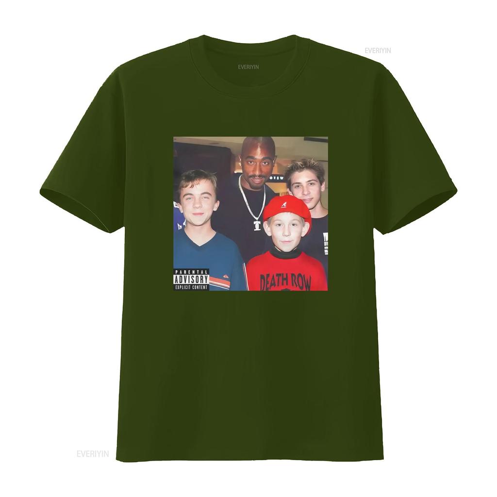 Футболка Malcolm in the middle 2 Pac Death Row винтажная стираная Топ для повседневной носки Растягивающаяся удобная унисекс мужская Повседневная