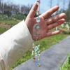 Moon Sun Catcher Prismatic Rainbow Maker Pentagram Beaded Sunlight Catcher Window Hanging Ornament for Bedroom Garden Decor