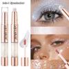 Pearly Eyeshadow Stick Liquid Eyeshadow 2 In 1 Waterproof Glitter Sequins Eyeshadow Highlighter Makeup High Pigmented Pen