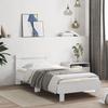 White Bed Frame with Headboard 75 x 190 cm Engineered Wood