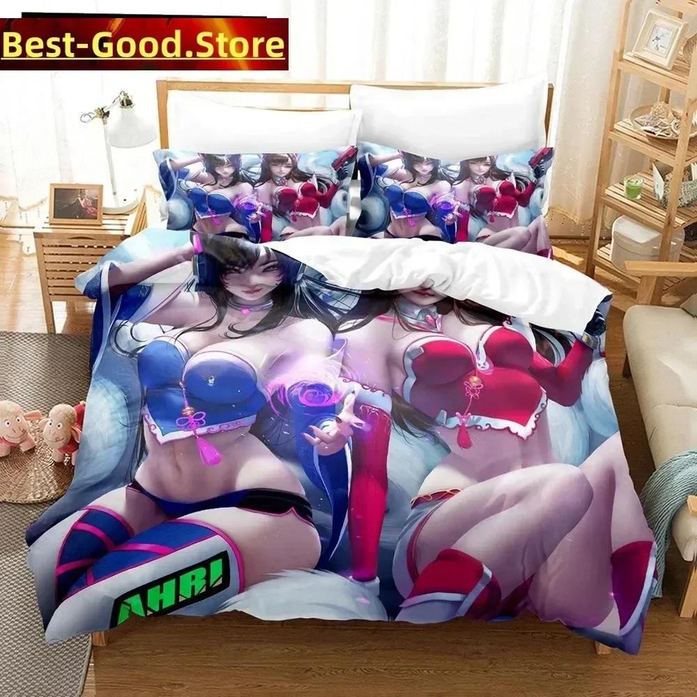 3D Аниме Сексуальные Девушки Overwatch Комплект Постельного Белья Печатный Комплект с Наволочкой Пододеяльник Мягкий Односпальный Двуспальный Queen Super King