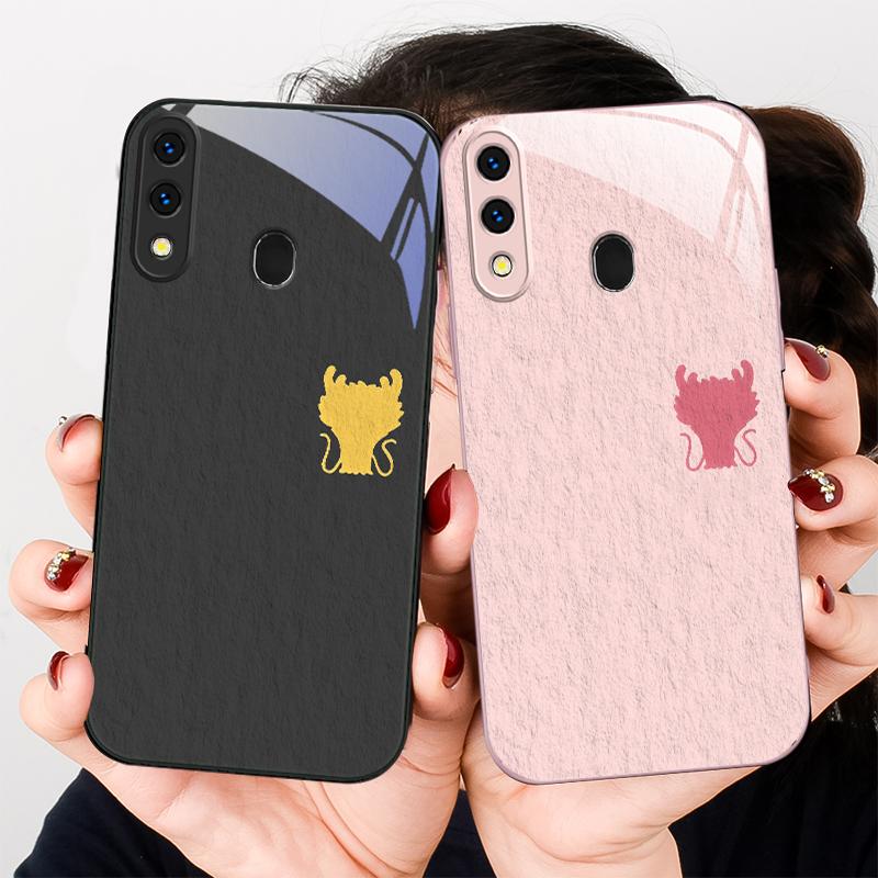 Элегантный глубокий синий чехол-кран Для Samsung A20 30 22 23 24 25 26 31 32 33 34 35 42 50 51 52 53 54 55 56 70 71 72 73 стеклянный чехол для телефона