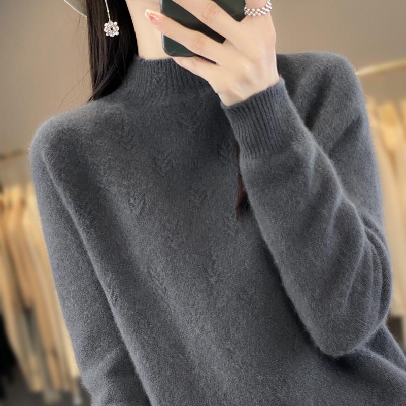 Женский кашемировый свитер Qinghe кашемир 30% кашемир 70% шерсть осенне-зимний пуловер теплый и модный