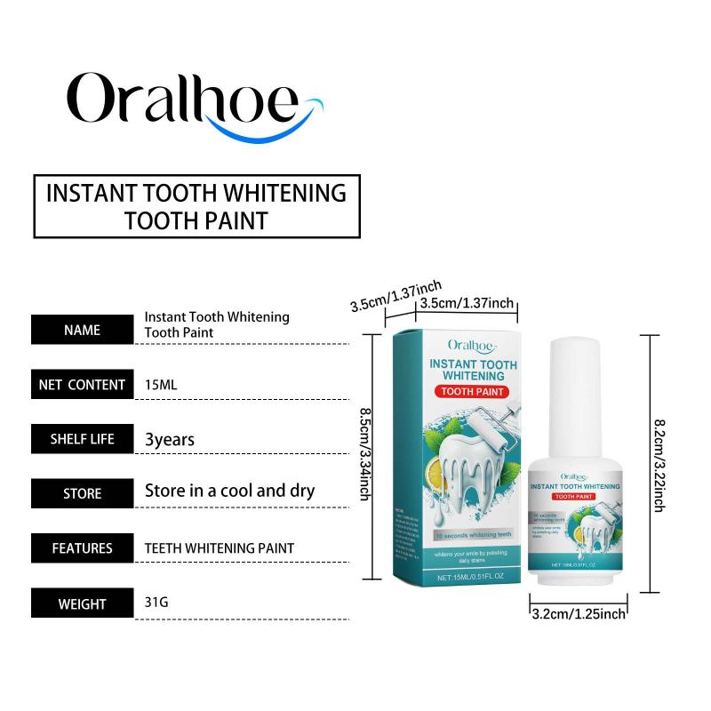 Teeth Whitening Paint Powerful Tartar Remover Prevent Pigment BuildUp Refreshing Breath for Daily Morning Routine