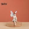 Bedroom Decorative Piece Flower Fairy Ornaments, Beautiful And Fine Carving Figurines, Small Figurine Resin Sculpture for Home Patio Balcony