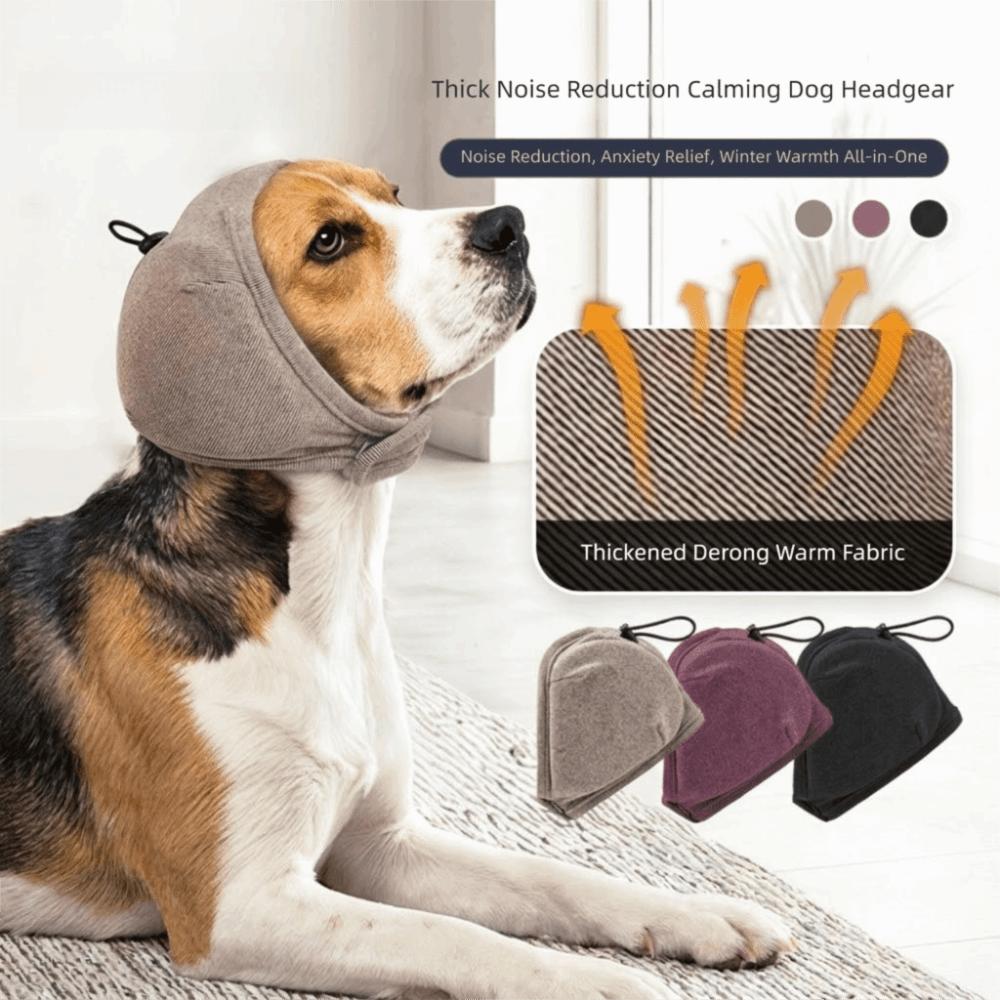 Windproof Dog Soothing Headcover Adjustable Dog Ear Cover Dog Calming Earmuff Pet Supplies