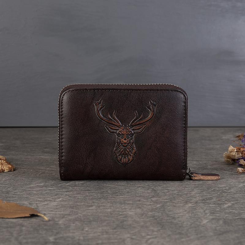 Сумка для карточек. Изготовленный вручную кошелек из мягкой коровьей кожи, компактный многофункциональный держатель карточек, сумка для документов.