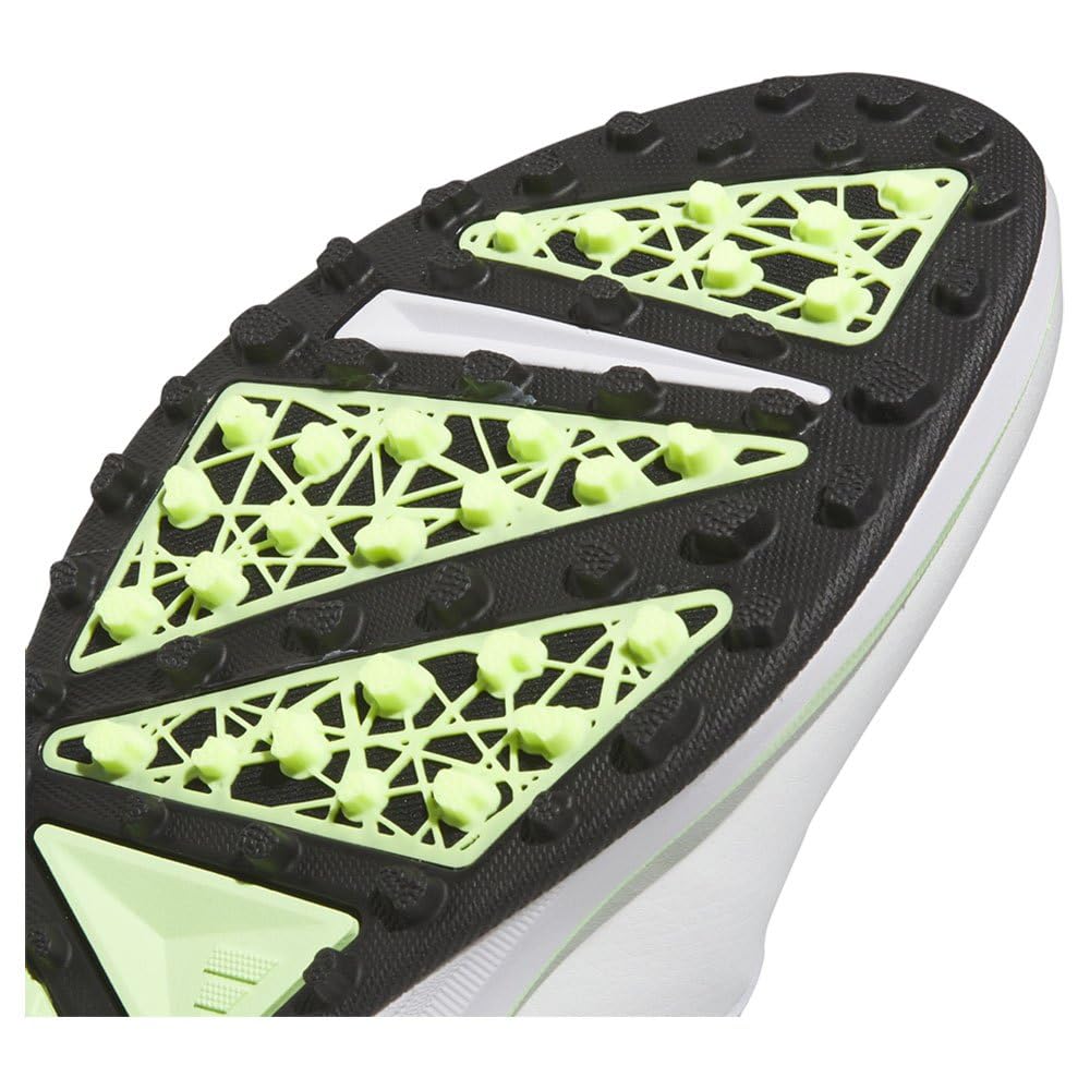 Мужская обувь для гольфа Adidas Golf Solar Motion Boa 24, размер 3E, бело-черная с зеленым блеском, 27,0 см,