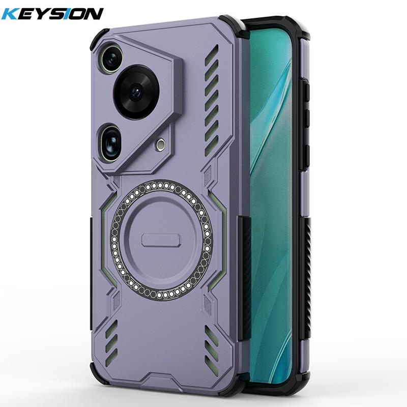 KEYSION Чехол с полым рассеивателем тепла для Huawei Pura 70 Pro+ Магнитное охлаждение Ударопрочный чехол для телефона Huawei Pura 70 Ultra