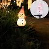 Durable Lawn Stakes for Winter 2Pcs Solar Snowman Garden Lights, Christmas Pathway Waterproof Decorative Figures LED Lamps with Yard Patio