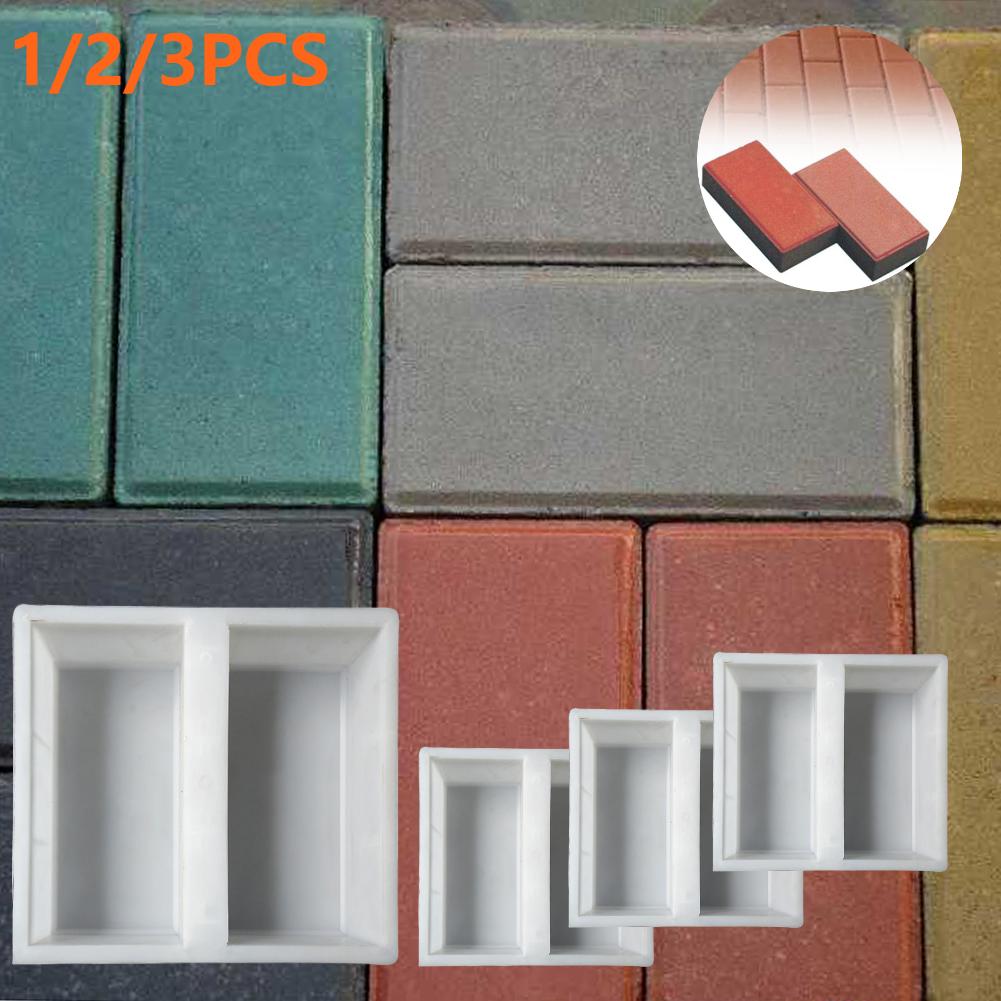 1-3PCS Garden Pavement Mold Courtyard Walkway Path Concrete DIY Paving Cement Road Mold Reusability DIY Home Path Brick Mould