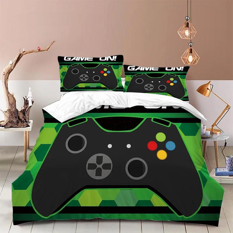 Gamepad Controller Bedroom Bedding Sets For Boys Teen Gaming Duvet Cover Set Twin Size,Play Video Games Comforter Cover Bed Set