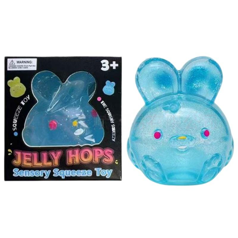 Новый Needoh Jelly Прыгающий Кальмар Кролик, Сенсорная Игрушка-Антистресс, Милый Пасхальный Подарок для Детей для Снятия Стресса