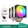 Воздушный кулер X99 RGB для процессора 6 тепловых трубок 4-контактный PWM Радиатор для процессора ПК Для Intel LGA 1151 1156 1200 1700 2011 X79 AMD AM2 AM3 AM4 AM5