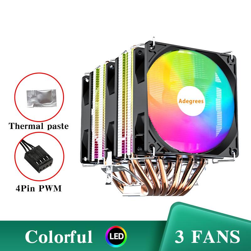 Воздушный кулер X99 RGB для процессора 6 тепловых трубок 4-контактный PWM Радиатор для процессора ПК Для Intel LGA 1151 1156 1200 1700 2011 X79 AMD AM2 AM3 AM4 AM5