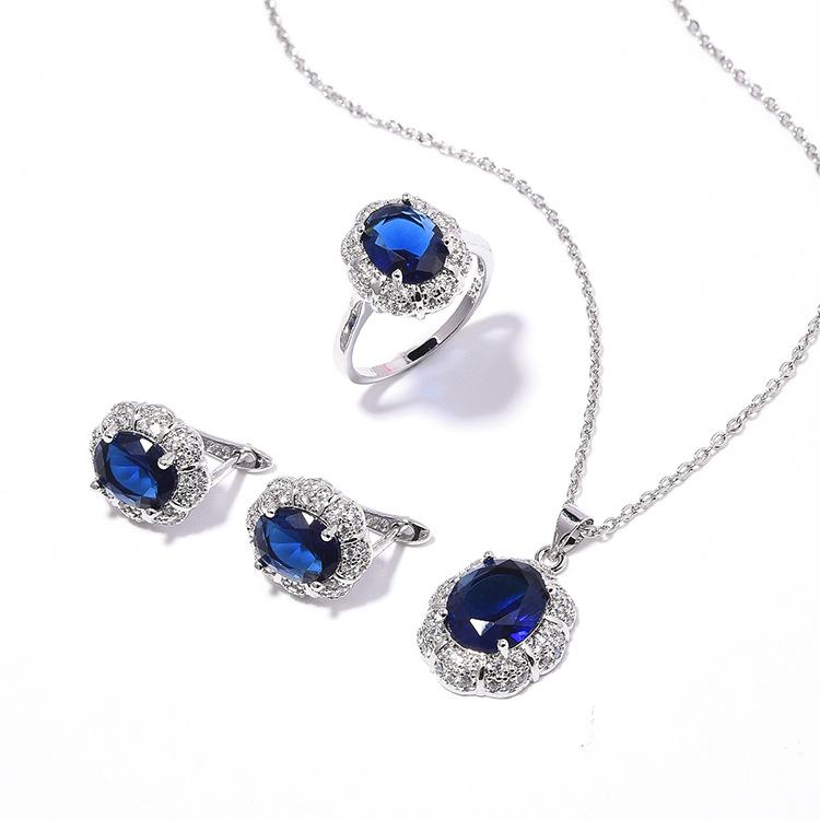 Zircon Jewelry Set for Womens Daily Commuting Jewelry Set High Quality Version