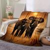 1pc. African Elephant Sunset Scene Blanket - Perfect for Home, Office, Outdoor Use, Gift Idea, Suitable for All Seasonsz041735