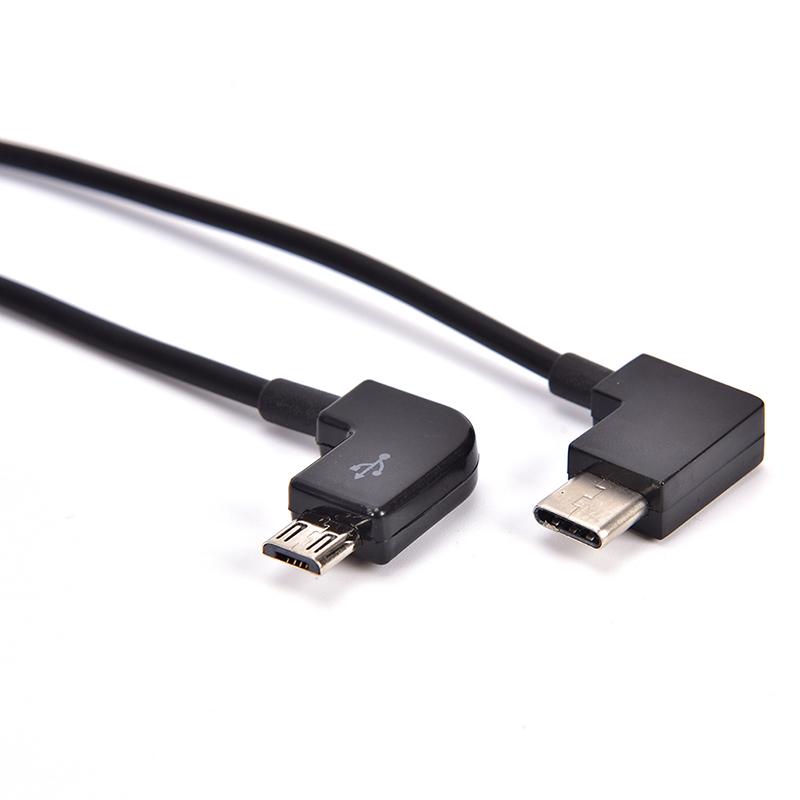 4" Кабель Micro USB под углом влево на Type C OTG для портативного цифрового ЦАП-усилителя