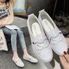 White Shoes for Women Breathable Flat Bottomed Board Shoes for Women