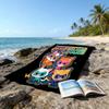 1pc Super Kitties Adventures3 Beach Towel, Beach and Seaside Swimming Pool Equipment, Fashion Pattern, Rectangular, Travel Essentials