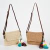 Lala Square Rattan Crossbody Bag  Lalab256 