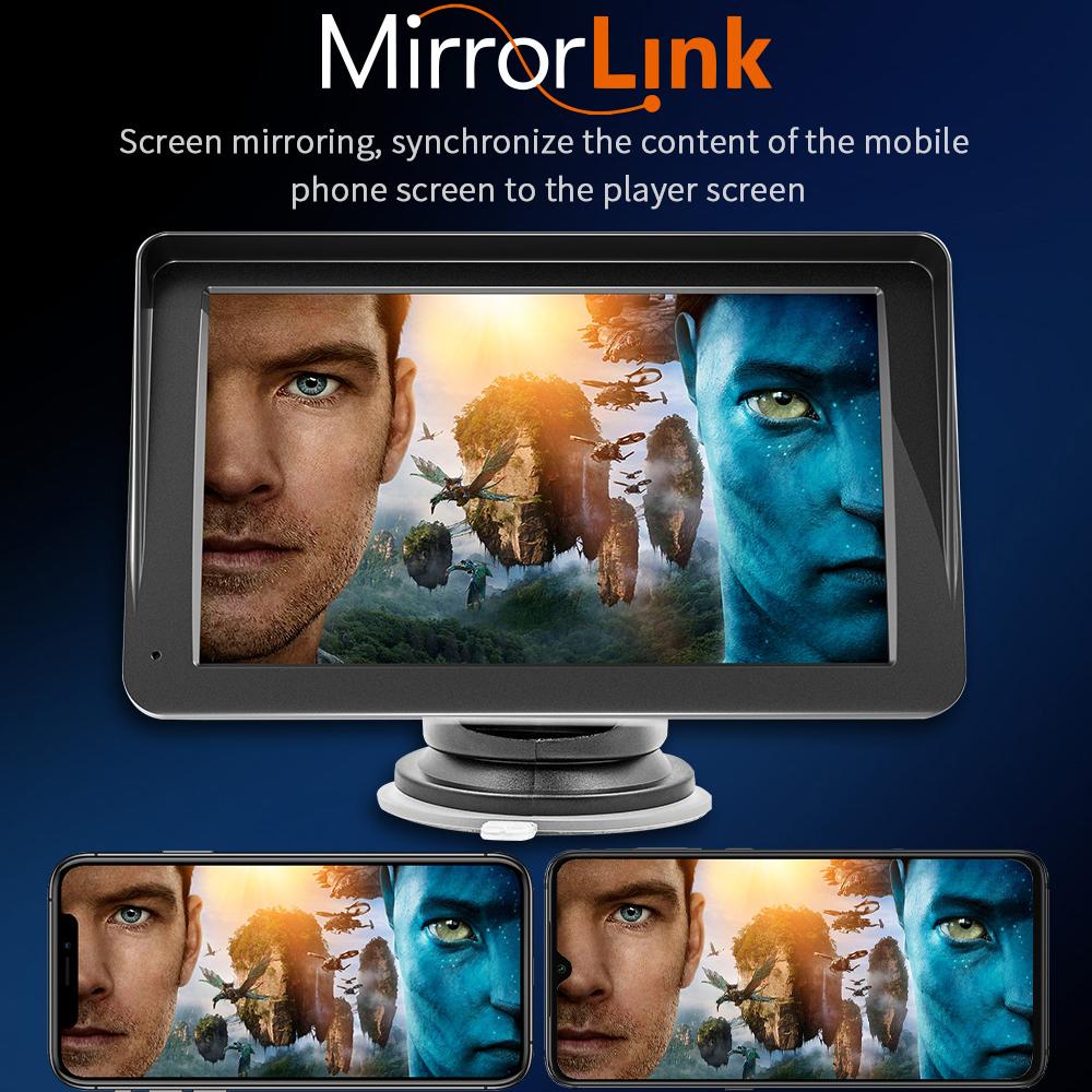 7-дюймовый автомобильный радиоприемник, универсальный мультимедийный видеоплеер, беспроводной Carplay, Android Auto, сенсорный экран, BT AUX, интеллектуальные автомобильные системы