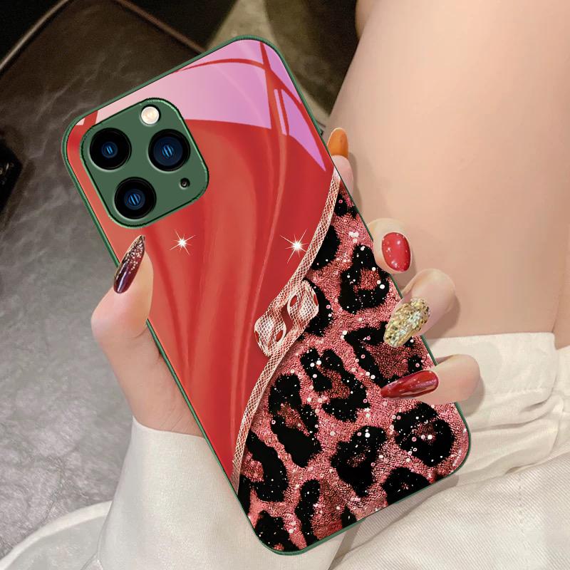 Красочные узоры для iPhone 16 Pro Max 15 Pro 14 13 12 Mini 11 XS Max XR 7 8 Plu SE 2022 Чехол для телефона из закаленного стекла