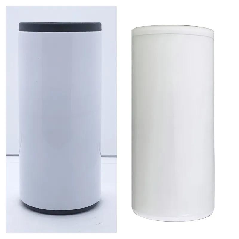 Сделай сам Сублимационный охладитель для банок 12 унций Тамблеры Тонкий Прямой Изолятор для банок Заготовка Тонкий Двустенный Вакуумный охладитель из нержавеющей стали DIY Подарок CCJ2103