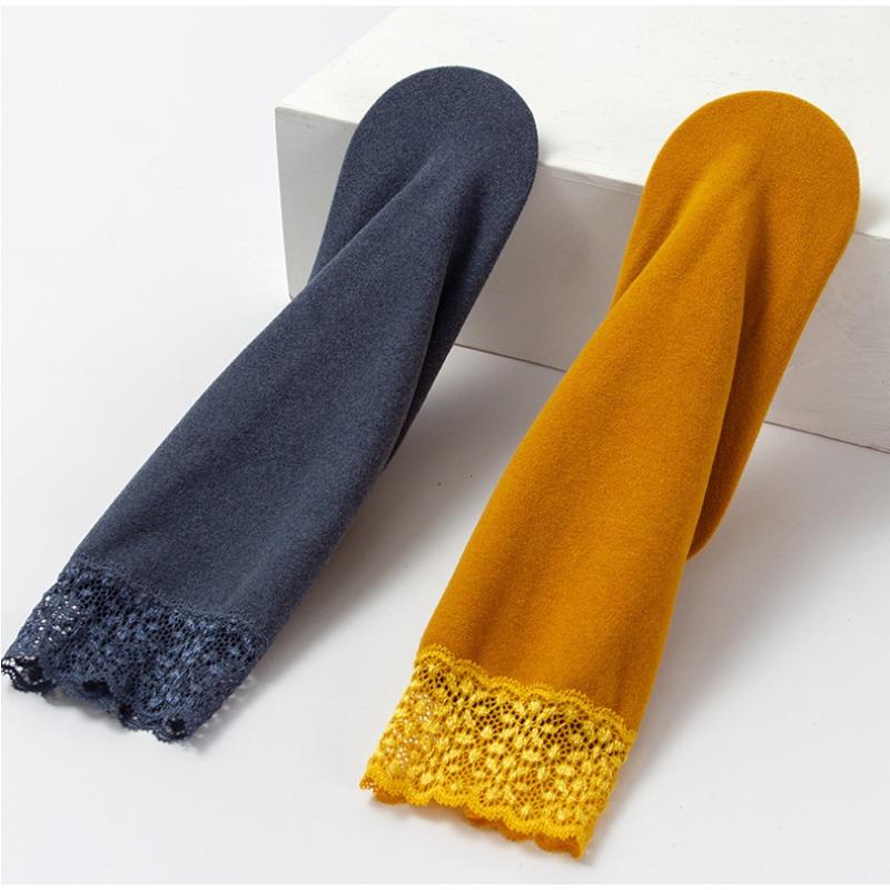 5 пар женских кружевных носков средней длины для весны и осени, теплые, простые, удобные, повседневные, дышащие, устойчивые к холоду, универсальные носки