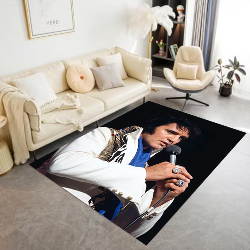 Elvis Presley Guitar Icon Floor Rug Office Rug Design for Hallway Study room Dining Room Dormitory Anti-slip Rug Anime Office Decor