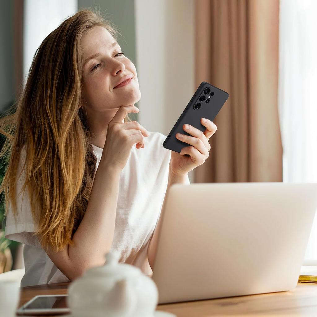 Роскошный чехол из жидкого силикона для Samsung Galaxy S25 Ultra S24 S25 S23 S22 S21 FE S20 Plus + S24+ S25+ Мягкий резиновый чехол Бампер