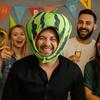 Novelty Watermelon Headgear Fashionable Watermelon Headdress Creative Plush Watermelon Hat Party