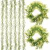 2 шт. Искусственная гирлянда из цветов Baby Breath, 1,8 м, искусственная подвесная гирлянда из гипсофилы для свадебной вечеринки, домашний декор, настенный фон