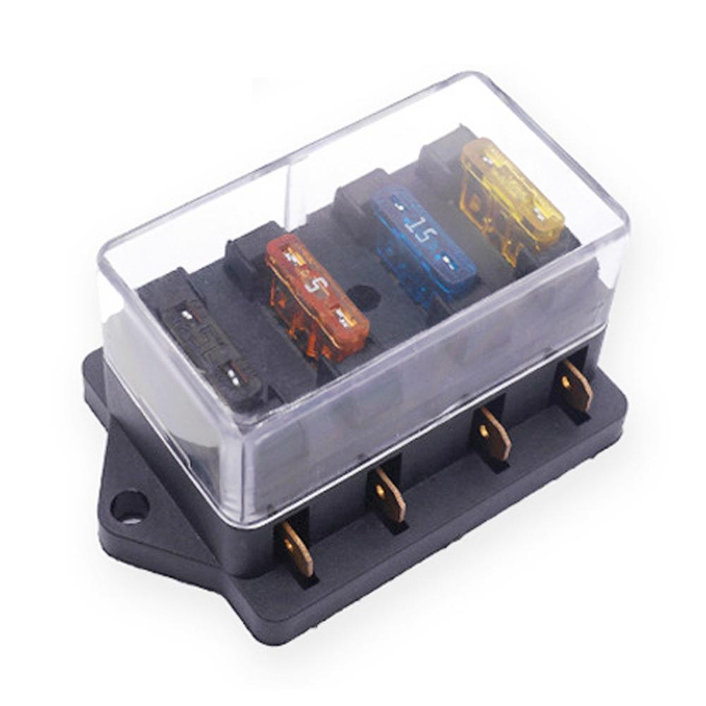 4/6/8/10 Way Car Fuse Box Car Fuse Holder Truck Auto Blade Fuse Box With 4/6/8/10/12 Fuses for 12V 32V ATO Standard Circuit Fuses4