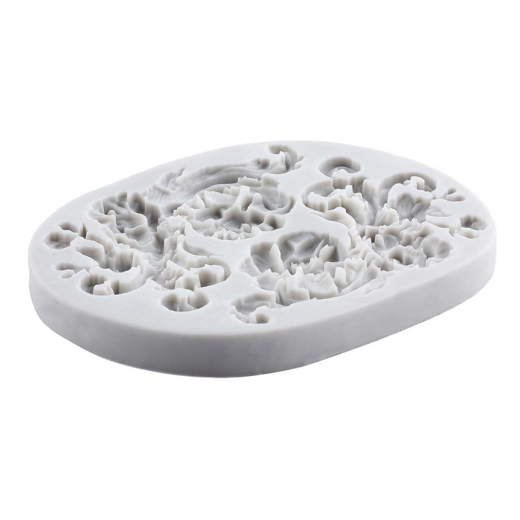 Силиконовая форма в стиле барокко, кружевная рамка со свитками, формы для мастики, инструменты для украшения торта, тематический торт, десерт, декорированная форма для шоколада и конфет