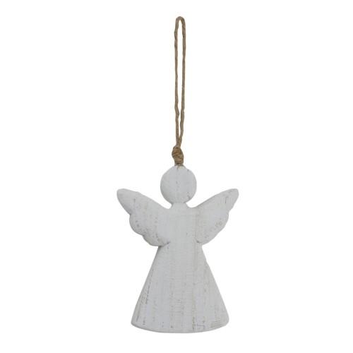 Hill Interiors Рождественское подвесное украшение «Ангел с белой патиной»