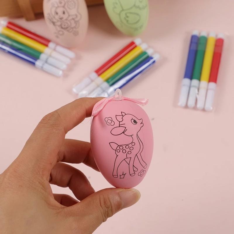 Сделай сам покраска пасхальных яиц с помощью ручки для рисования, набор для покраски пасхальных яиц, набор для поделки пасхальных яиц для тематической вечеринки на Пасху