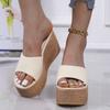 New Summer Women's Sandals Peep-Toe Shoes Woman High-Heeled Platfroms Casual Wedges for Women High Heels Shoes Platform Slipper