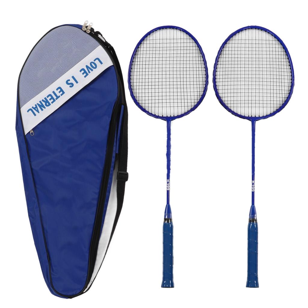 Badminton Racket Lightweight Comfortable Iron Alloy Amateur Double Badminton Racquet Set for Beginner Training