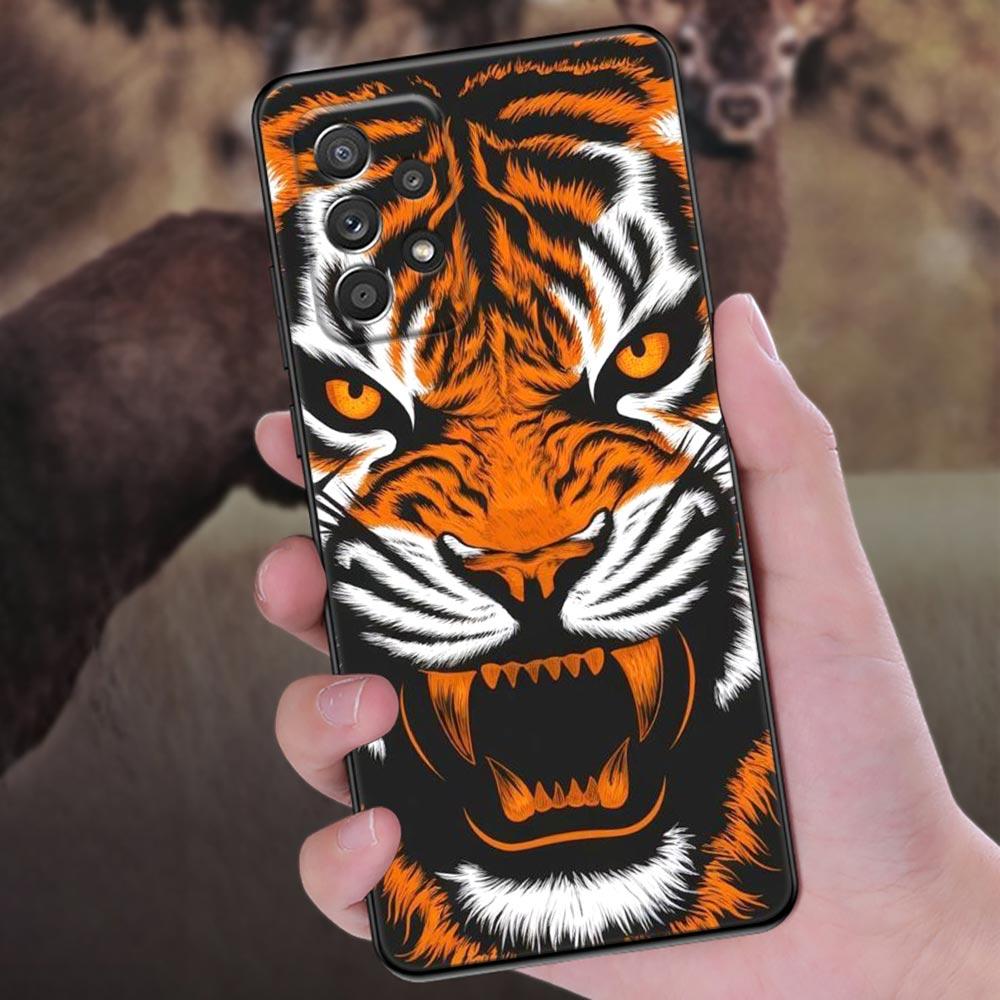 Чехол для телефона Волк Лев Кот для Samsung Galaxy A57 A56 A37 A55 A36 5G A26 A54 A52 A35 A34 A25 A17 A16 A15 A07 A06 Мягкий чехол