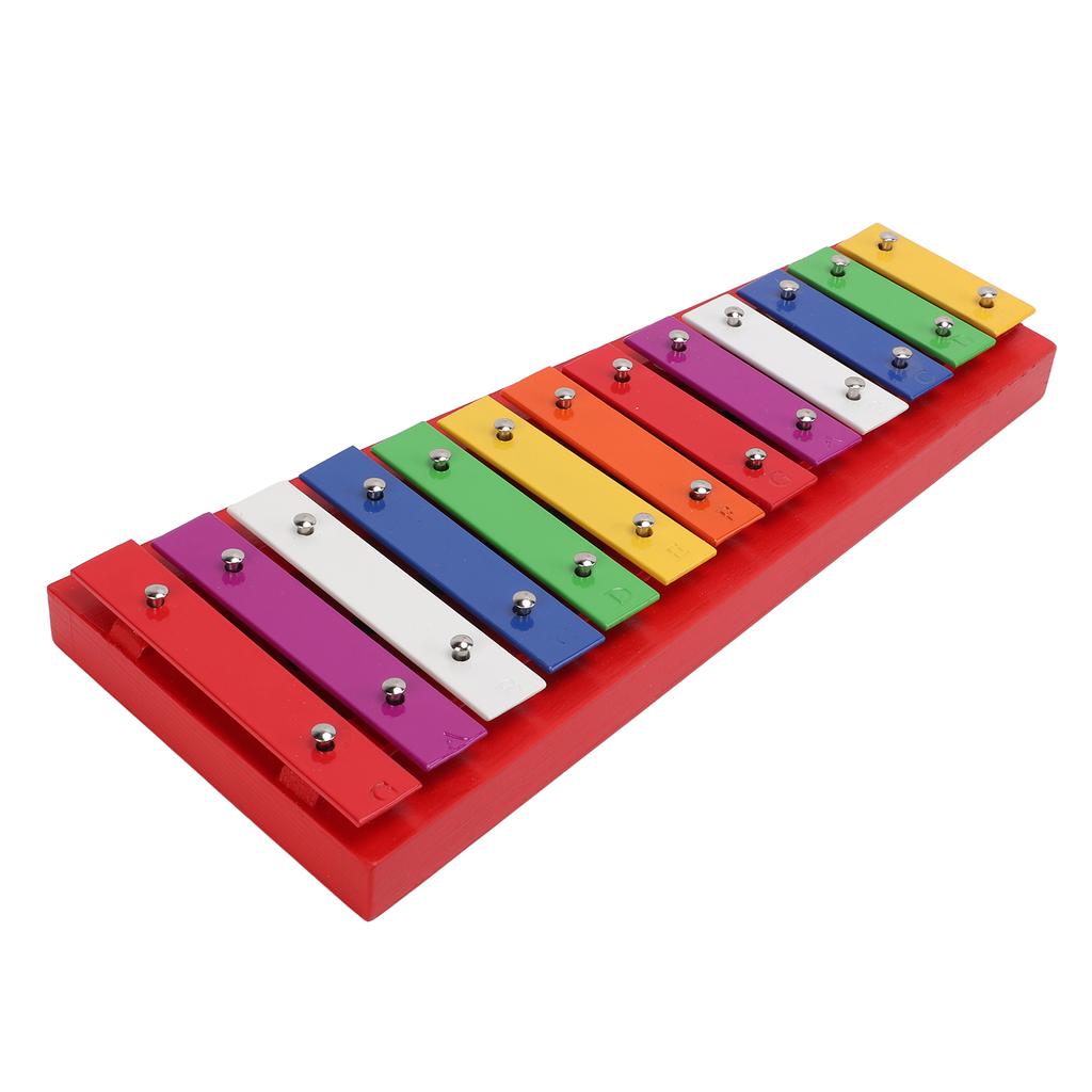 Colorful Xylophone Aluminum Birch 13 Tones Professional Glockenspiel for Creating Music