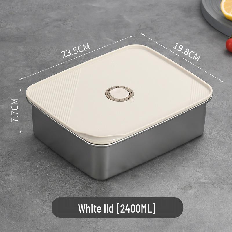 Japanese Style Stainless Steel Bento Box with Lid - Fresh-Keeping, Portioning, and Freezer Storage