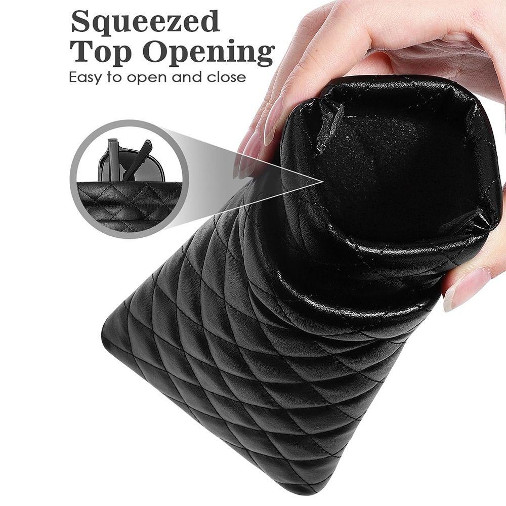 PU Leather Sunglasses Bag Waterproof Sunglasses Protective Cover Double-layer Eyeglasses Pouch