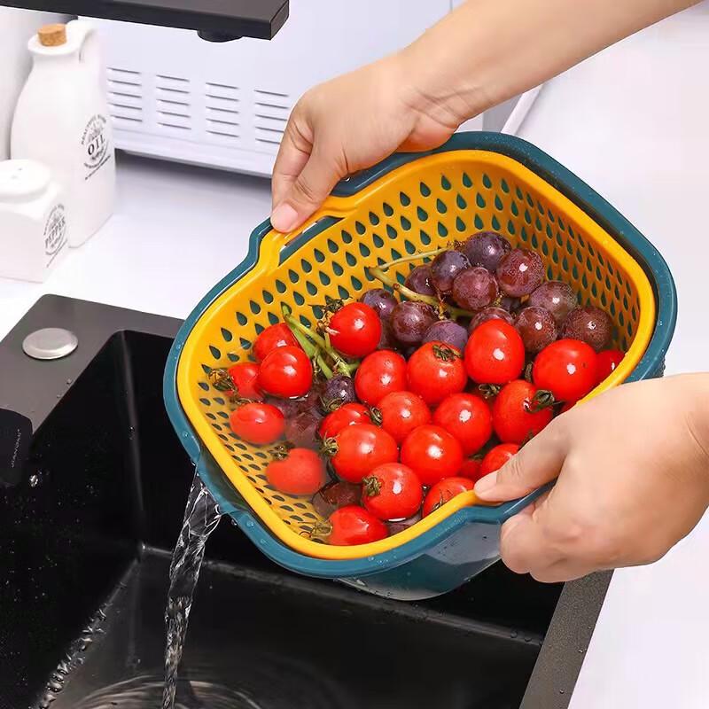 Bingyue Double-Layer Plastic Kitchen Drain Basket
