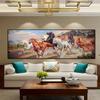 Современная печатная картина маслом «Восемь бегущих лошадей» с животными на холсте, настенные художественные картины, картина для гостиной, домашний декор, Куадрос, без рамки