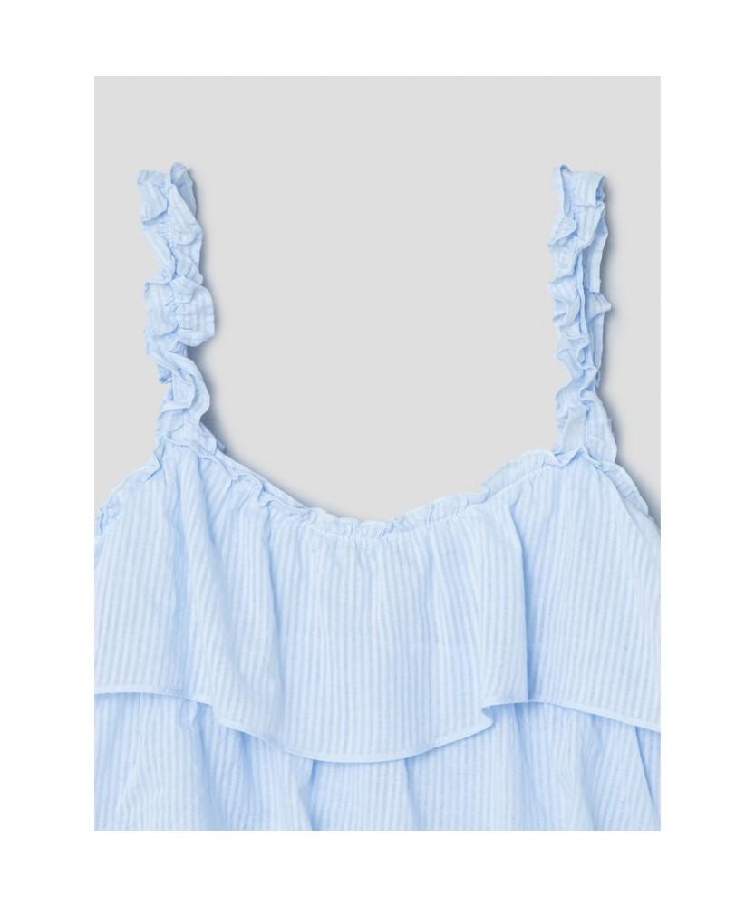 8SECONDS Sleeveless Dobby Tiered Blouse Sky Blue