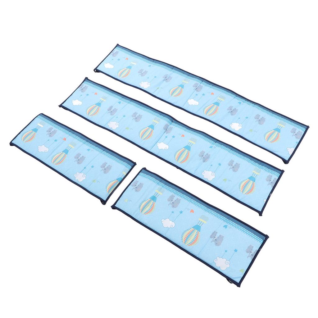 Crib Liner Securely Fixed Anti Collision Heightened High Protection Crib Protector Bumper Pad for