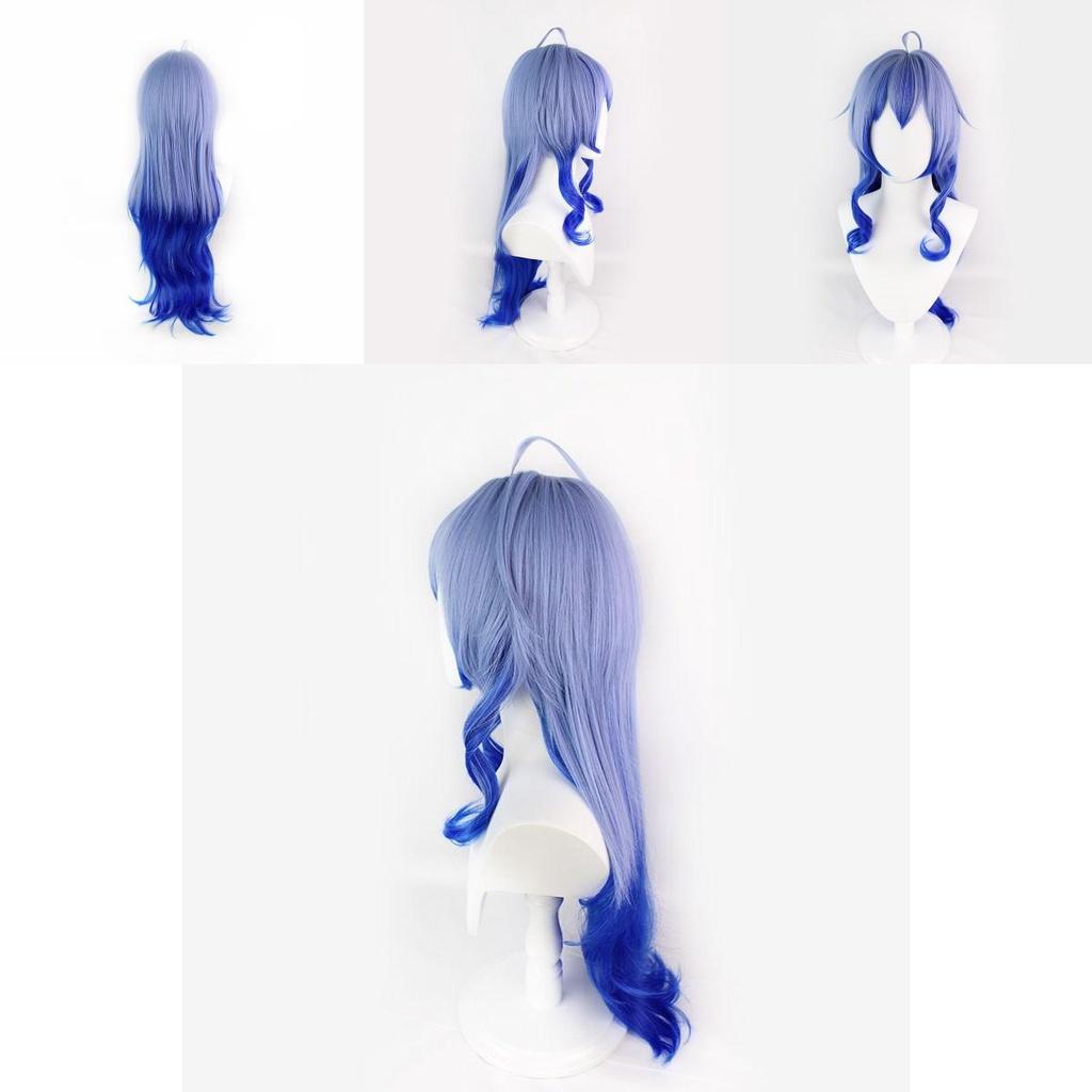 Genshin Impact Ganyu Aqua Blue Gradient Long Wig For Stunning Cosplay Events
