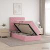 Storage Bed with Mattress Pink 100 x 200 cm Velvet