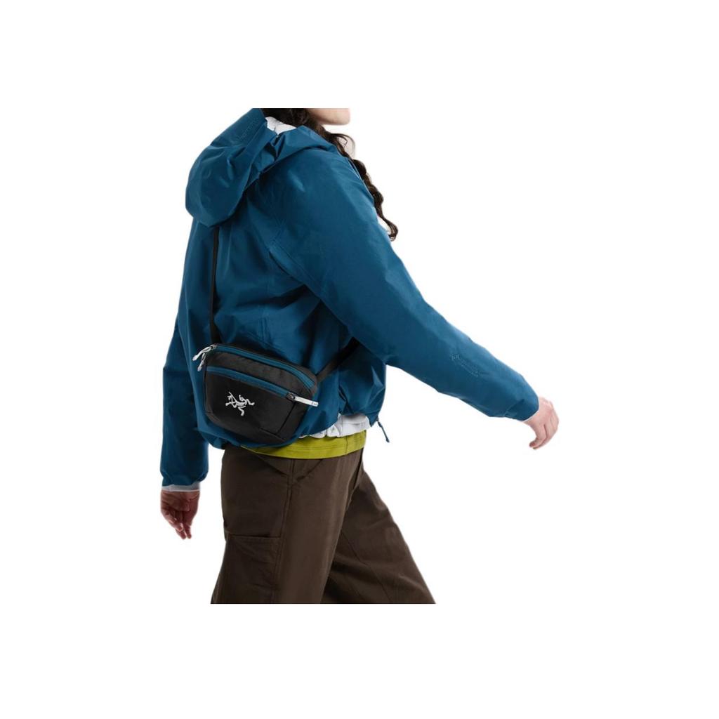 Arcteryx 1,5 л Мантис 1 Классический логотип Прочная водонепроницаемая уличная сумка Из переработанного полиэстера Черный и небесно-голубой Унисекс сумки X000009234-LODESTAR